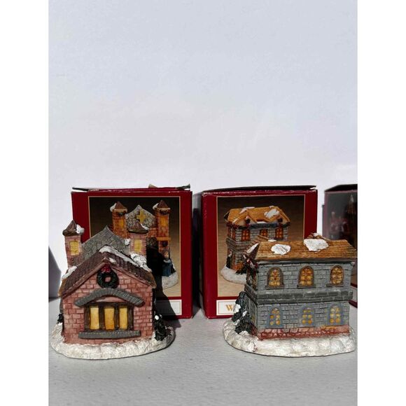 Winsor Collection Mini Christmas Village – Set of 5 w/ Boxes - Picture 9 of 11